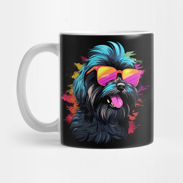 Retro Wave Havanese Dog Shirt by Miami Neon Designs